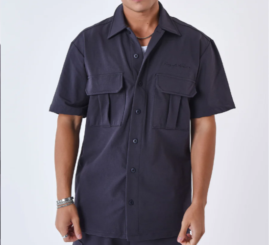 Chemise Projet x paris manches courtes uni texturé