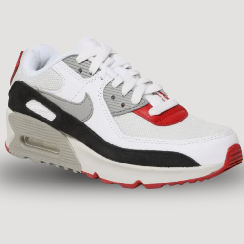 NIKE - AIR MAX 90 - BLANC & ROUGE - JR