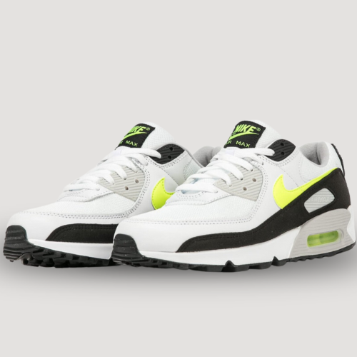 NIKE - AIR MAX 90 - BLANC & JAUNE - JR