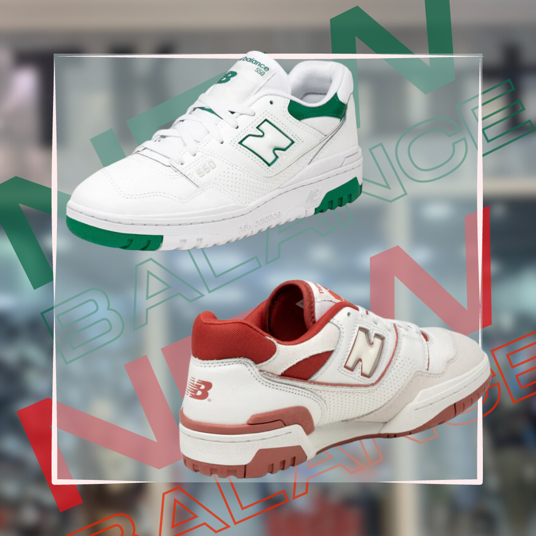 NEW BALANCE - 550 - ROUGE & VERT