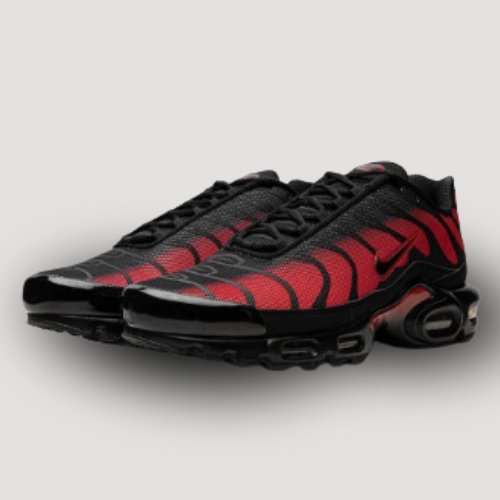 NIKE - AIR MAX PLUS - GS - NOIR & ROUGE