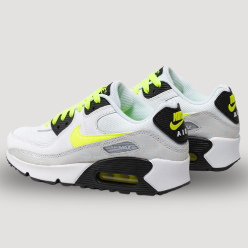 NIKE - AIR MAX 90 - BLANC & JAUNE - JR