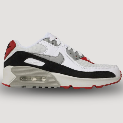 NIKE - AIR MAX 90 - BLANC & ROUGE - JR