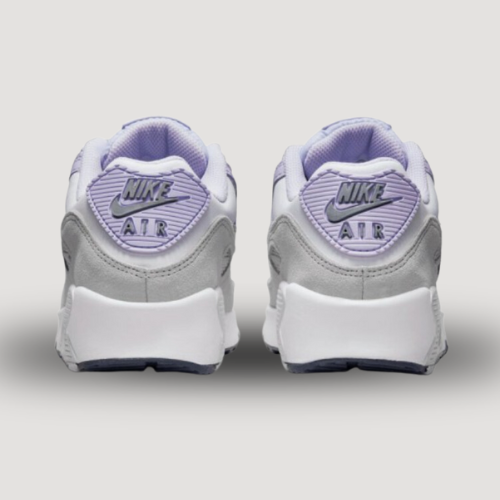 NIKE - AIR MAX 90 - BLANC / ARGENT METALLIQUE MAUVE - JR