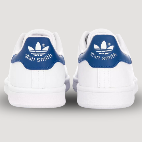 ADIDAS - STAN SMITH - BLANCHE & BLEU - JR / FEMME