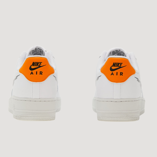 NIKE - AIR FORCE 1 '07- GLITCH - ORANGE & WHITE